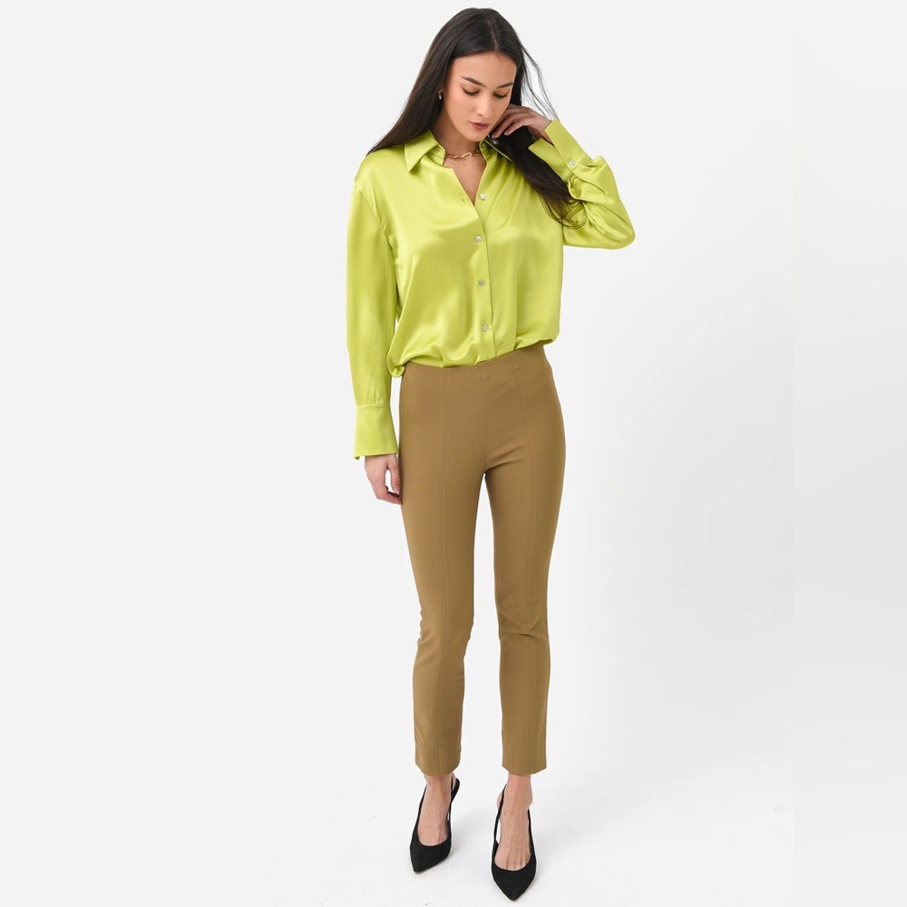 VINCE Women's Stitch Front Seam Legging in Tapenade.